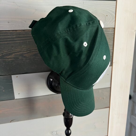 NWOT Michigan State Green Brushed Cotton Cap Hat w/ SPARTANS on Strapback - Picture 3 of 6